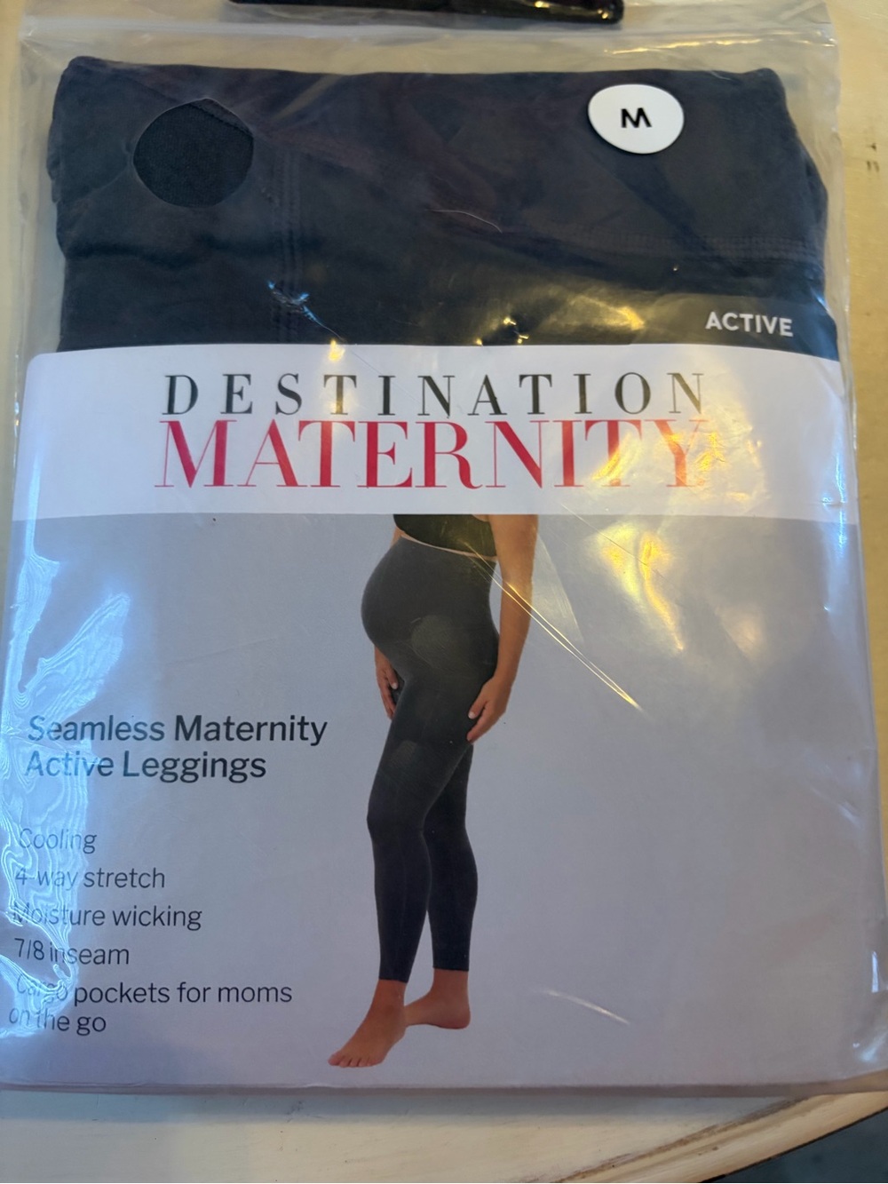 Destination Maternity Black Seamless Maternity Active Leggings